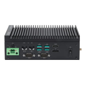 ASUS EBS-S100 Fanless Computer with Intel Atom or N-Series processor, DDR5 SO-DIMM, DP, HDMI, dual-LAN, multiple USB & COM ports, 9-36V DC